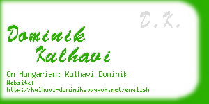 dominik kulhavi business card